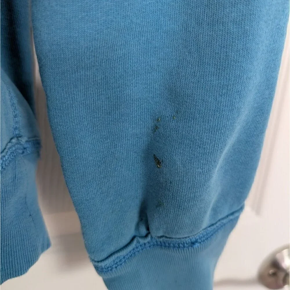 Polo Jeans Hoodie Mens Size Large Blue PRL Crest Pocket Hooded Sweatshirt